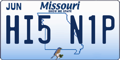 MO license plate HI5N1P