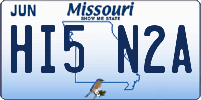 MO license plate HI5N2A