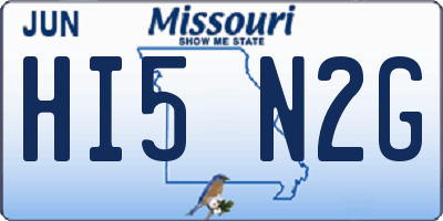 MO license plate HI5N2G