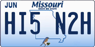MO license plate HI5N2H