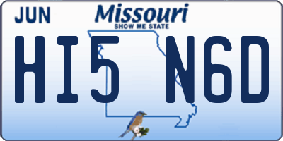 MO license plate HI5N6D