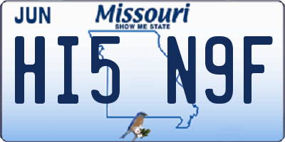 MO license plate HI5N9F