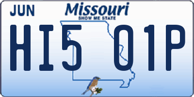 MO license plate HI5O1P
