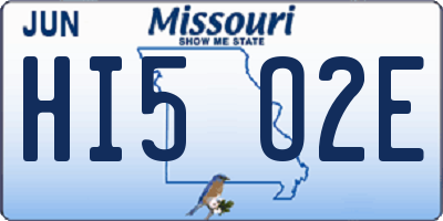 MO license plate HI5O2E
