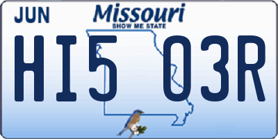 MO license plate HI5O3R