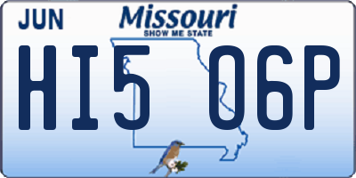 MO license plate HI5O6P