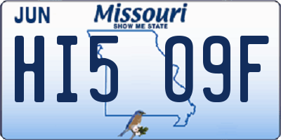 MO license plate HI5O9F