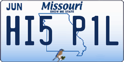 MO license plate HI5P1L