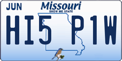 MO license plate HI5P1W
