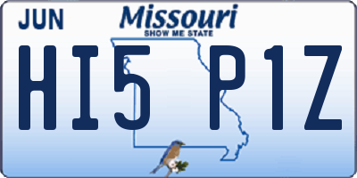 MO license plate HI5P1Z