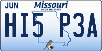MO license plate HI5P3A