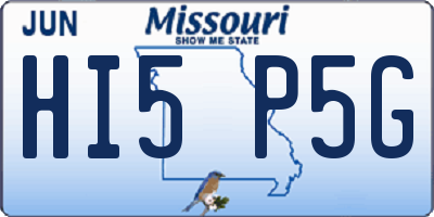 MO license plate HI5P5G