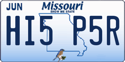 MO license plate HI5P5R