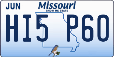 MO license plate HI5P6O