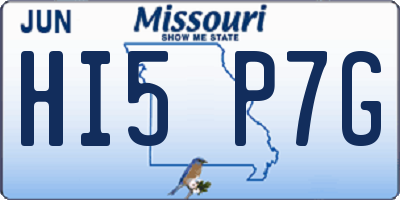 MO license plate HI5P7G