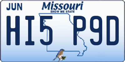 MO license plate HI5P9D