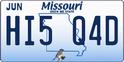 MO license plate HI5Q4D