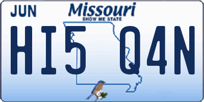 MO license plate HI5Q4N