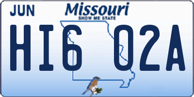 MO license plate HI6O2A