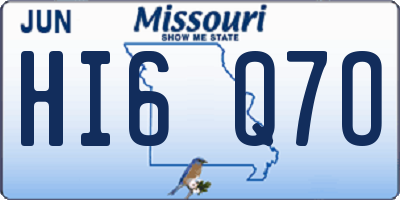 MO license plate HI6Q7O