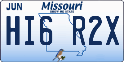 MO license plate HI6R2X