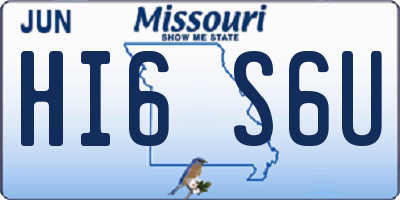 MO license plate HI6S6U