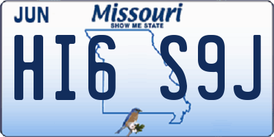MO license plate HI6S9J