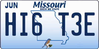 MO license plate HI6T3E