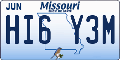 MO license plate HI6Y3M