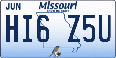 MO license plate HI6Z5U
