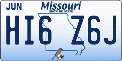 MO license plate HI6Z6J