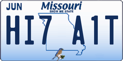 MO license plate HI7A1T