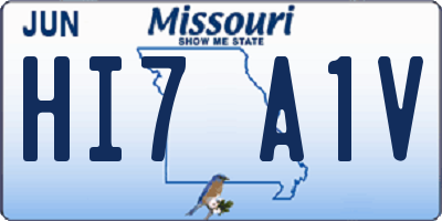 MO license plate HI7A1V