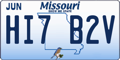 MO license plate HI7B2V
