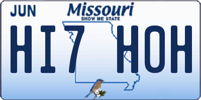 MO license plate HI7H0H