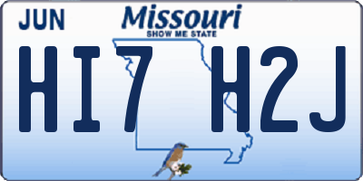 MO license plate HI7H2J