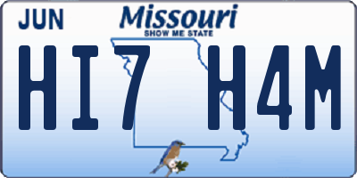 MO license plate HI7H4M
