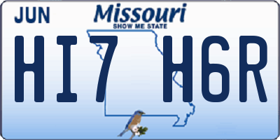 MO license plate HI7H6R