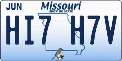 MO license plate HI7H7V