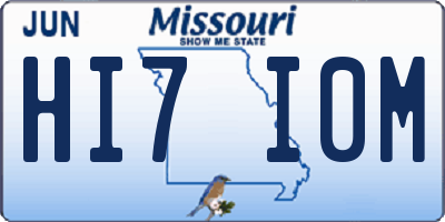 MO license plate HI7I0M