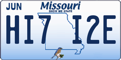 MO license plate HI7I2E