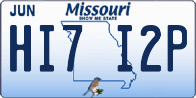 MO license plate HI7I2P
