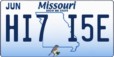 MO license plate HI7I5E
