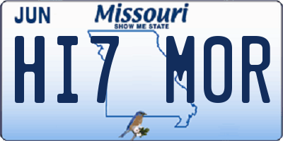 MO license plate HI7M0R