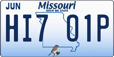 MO license plate HI7O1P