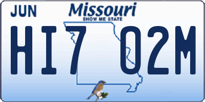 MO license plate HI7O2M