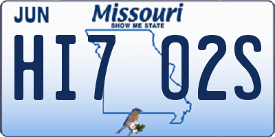 MO license plate HI7O2S