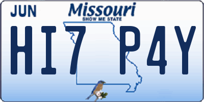 MO license plate HI7P4Y