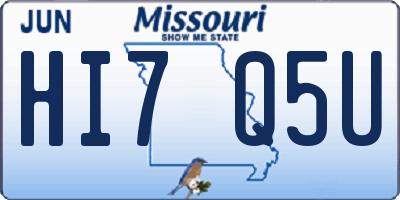 MO license plate HI7Q5U
