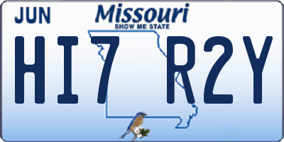 MO license plate HI7R2Y